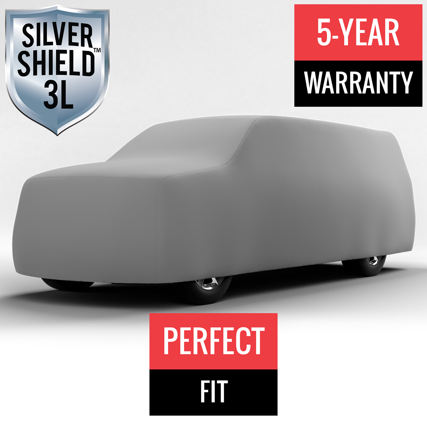 Silver Shield 3L - Car Cover for Chevrolet K10 Pickup 1961 Regular Cab Pickup Long Bed with Camper Shell