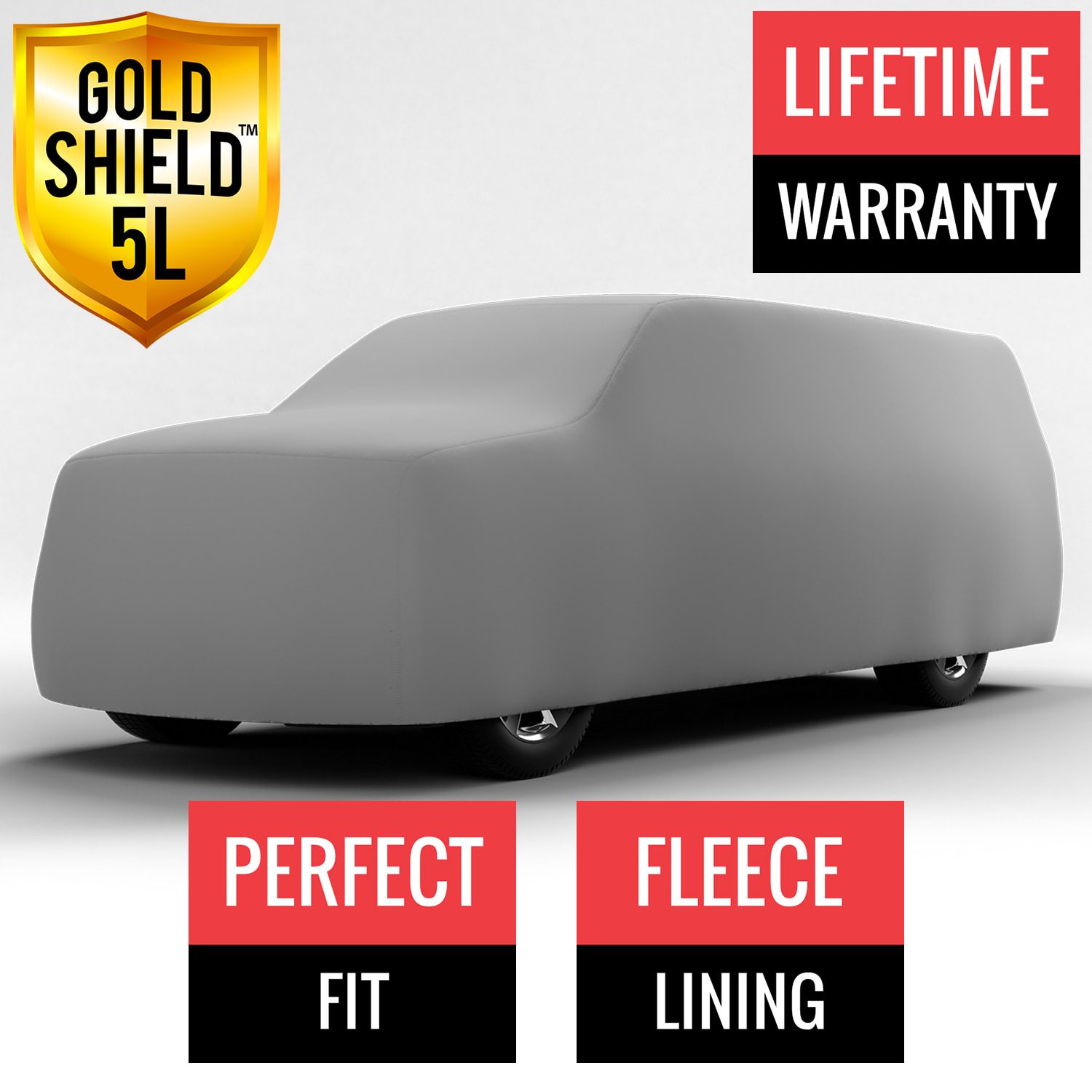 Gold Shield 5L - Car Cover for Toyota Pickup 1974 Regular Cab Pickup 2-Door Short Bed with Camper Shell