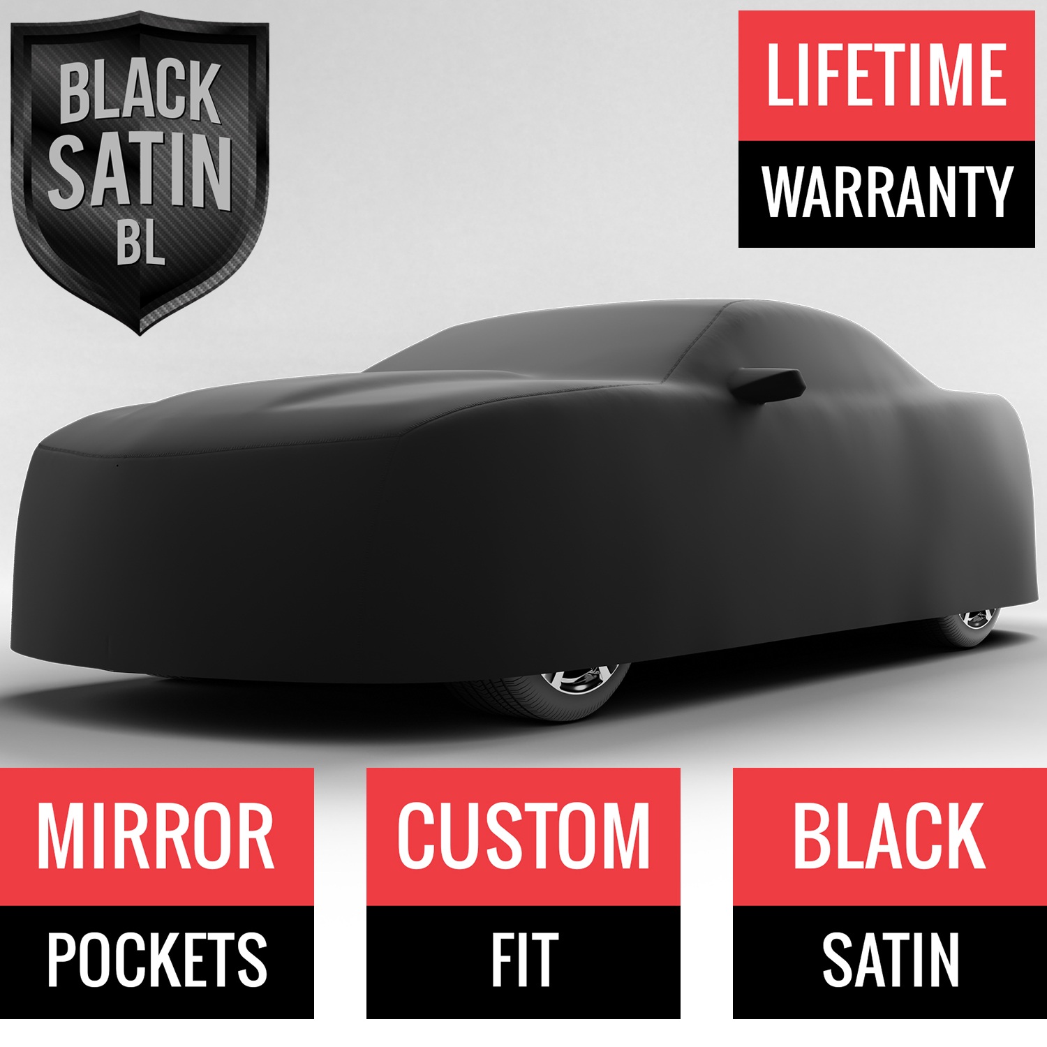 Black Satin BL - Black Car Cover for Chevrolet Camaro 2010 Coupe 2-Door