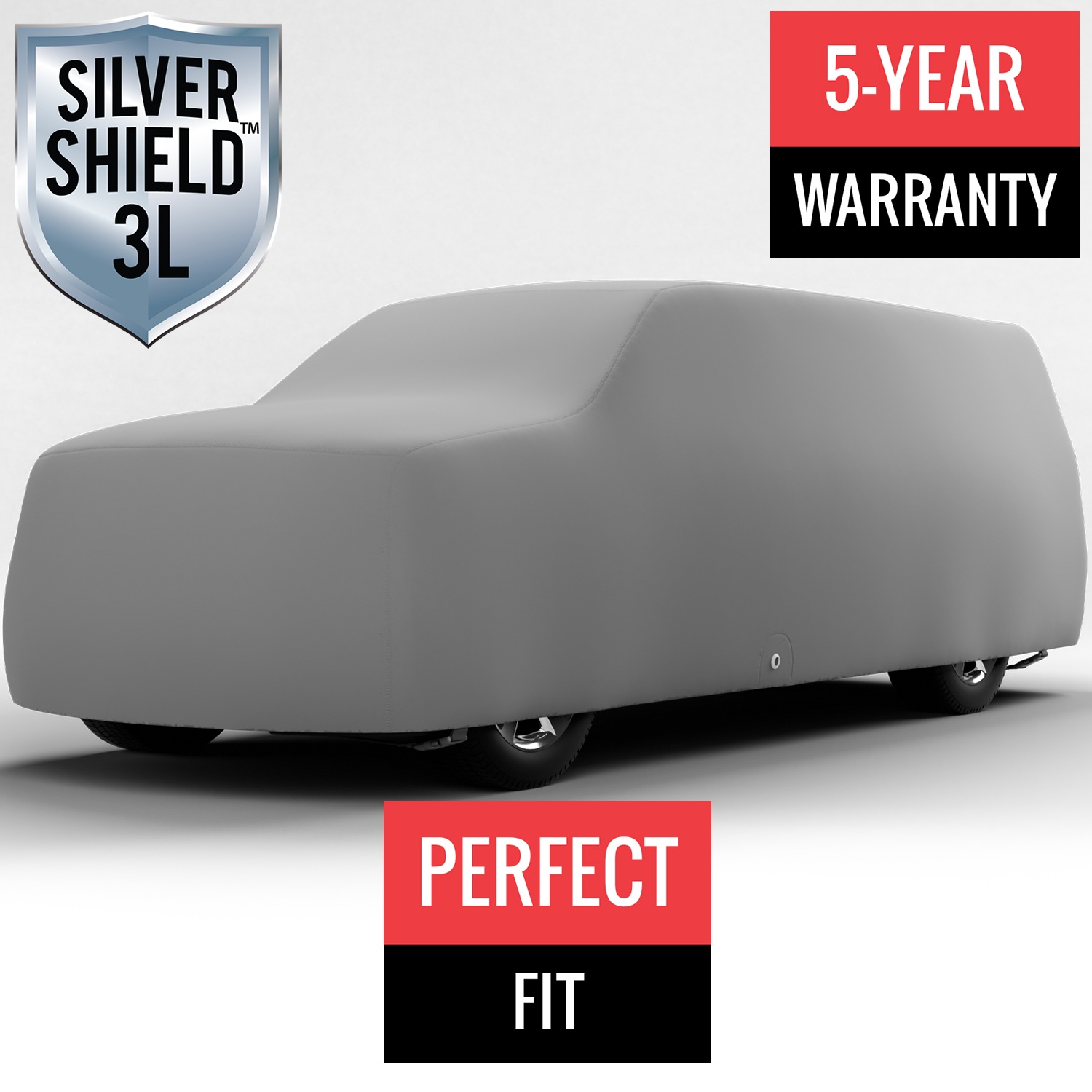 Silver Shield 3L - Car Cover for Ford F-150 2015 SuperCrew Pickup 5.5 Feet Bed with Camper Shell