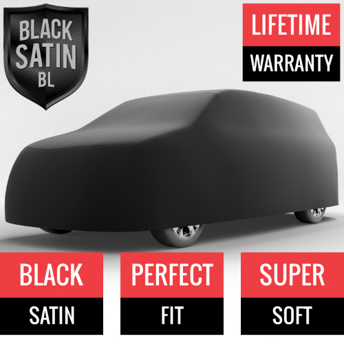 Black Satin BL - Black Car Cover for Pontiac Montana 1999 Extended Van