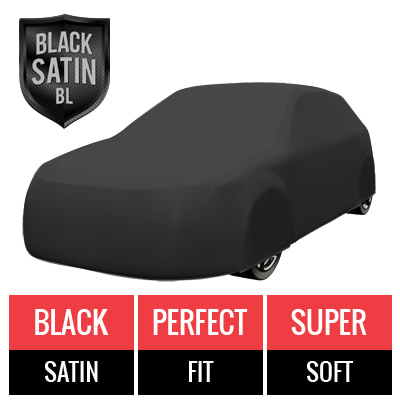 Black Satin BL - Black Car Cover for Eagle Vista 1989 Wagon 4-Door